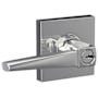 Schlage Eller Single Cylinder Keyed Entry Door Lever Set with Collins Trim Bright Chrome