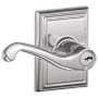 Schlage Flair Single Cylinder Keyed Entry Door Lever Set with Decorative Addison Trim Bright Chrome