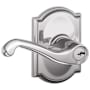 Schlage Flair Single Cylinder Keyed Entry Door Lever Set with Decorative Camelot Trim Bright Chrome