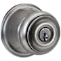 Schlage Georgian Keyed Entry Door Knob Set Distressed Nickel