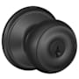 Schlage Georgian Keyed Entry Door Knob Set Matte Black