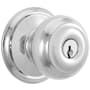 Schlage Georgian Keyed Entry Door Knob Set Polished Chrome