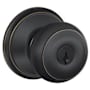 Schlage Georgian Keyed Entry Door Knob Set Aged Bronze