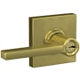 Schlage Latitude Single Cylinder Keyed Entry Door Lever Set with Collins Trim Satin Brass
