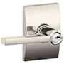 Schlage Latitude Single Cylinder Keyed Entry Door Lever Set with Decorative Century Trim Polished Nickel