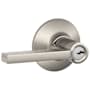 Schlage Latitude Single Cylinder Keyed Entry Door Lever Set Satin Nickel