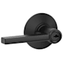 Schlage Latitude Single Cylinder Keyed Entry Door Lever Set Matte Black