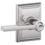 Schlage Latitude Single Cylinder Keyed Entry Door Lever Set with Decorative Addison Trim Bright Chrome
