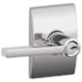 Schlage Latitude Single Cylinder Keyed Entry Door Lever Set with Decorative Century Trim Polished Chrome