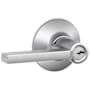 Schlage Latitude Single Cylinder Keyed Entry Door Lever Set Satin Chrome