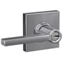 Schlage Latitude Single Cylinder Keyed Entry Door Lever Set with Collins Trim Satin Chrome