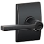 Schlage Latitude Single Cylinder Keyed Entry Door Lever Set with Decorative Century Trim Aged Bronze