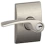 Schlage Merano Single Cylinder Keyed Entry Door Lever Set with Decorative Century Trim Satin Nickel