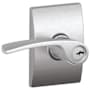 Schlage Merano Single Cylinder Keyed Entry Door Lever Set with Decorative Century Trim Satin Chrome