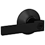 Schlage Northbrook Single Cylinder Keyed Entry Door Lever Set with Plymouth Trim and Interior Plymouth Knob Matte Black