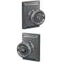 Schlage Custom Offerman Single Cylinder Keyed Entry Door Knob Set with Grandville Trim Satin Nickel