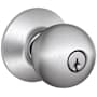 Schlage Orbit Keyed Entry Door Knob Set Satin Chrome