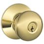 Schlage Plymouth Keyed Entry Door Knob Set Polished Brass