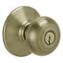Schlage Plymouth Keyed Entry Door Knob Set Antique Brass