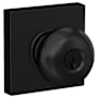 Schlage Plymouth Single Cylinder Keyed Entry Door Knob Set with Collins Trim Matte Black