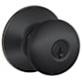 Schlage Plymouth Keyed Entry Door Knob Set Aged Bronze