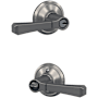 Schlage Custom Rivington Single Cylinder Keyed Entry Door Lever Set with Georgian Trim Satin Nickel