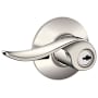 Schlage Sacramento Single Cylinder Keyed Entry Door Lever Set Polished Nickel