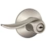 Schlage Sacramento Single Cylinder Keyed Entry Door Lever Set Satin Nickel