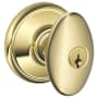 Schlage Siena Keyed Entry Door Knob Set Lifetime Polished Brass