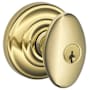 Schlage Siena Keyed Entry Door Knob Set with Decorative Andover Trim Lifetime Polished Brass
