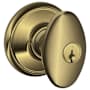 Schlage Siena Keyed Entry Door Knob Set Antique Brass