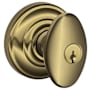 Schlage Siena Keyed Entry Door Knob Set with Decorative Andover Trim Antique Brass