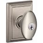 Schlage Siena Keyed Entry Single Cylinder Door Knob Set with Decorative Addison Trim Satin Nickel