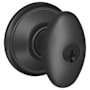 Schlage Siena Keyed Entry Door Knob Set Matte Black