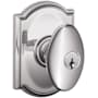 Schlage Siena Keyed Entry Single Cylinder Door Knob Set with Decorative Camelot Trim Polished Chrome