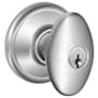 Schlage Siena Keyed Entry Door Knob Set Satin Chrome