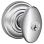 Schlage Siena Keyed Entry Door Knob Set with Decorative Andover Trim Satin Chrome