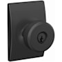 Schlage Custom Swanson Passage or Privacy Door Knob Set with Century Trim Matte Black