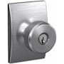 Schlage Custom Swanson Passage or Privacy Door Knob Set with Century Trim Satin Chrome
