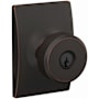 Schlage Custom Swanson Passage or Privacy Door Knob Set with Century Trim Aged Bronze