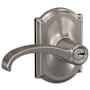 Schlage Custom Whitney Single Cylinder Keyed Entry Door Lever Set with Camelot Trim Satin Nickel