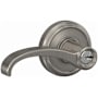 Schlage Custom Whitney Single Cylinder Keyed Entry Door Lever Set with Indy Trim Satin Nickel
