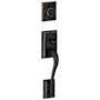 Schlage Addison Single Cylinder Exterior Entrance Handleset from the F-Series Aged Bronze