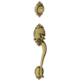 Schlage Brookshire Keyed Handleset Single Cylinder (Interior Side Sold Separately) Antique Brass