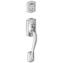 Schlage Camelot Single Cylinder Exterior Entrance Handleset from the F-Series Bright Chrome