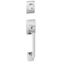 Schlage Century Single Cylinder Exterior Entrance Handleset from the F-Series Bright Chrome
