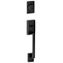 Schlage Century Single Cylinder Exterior Entrance Handleset from the F-Series Aged Bronze