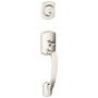 Schlage Greenwich Single Cylinder Keyed Entry Handleset from the F-Series - Exterior Only Polished Nickel