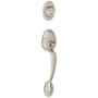 Schlage Plymouth Single Cylinder Exterior Entrance Handleset from the F-Series Satin Nickel