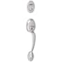Schlage Plymouth Single Cylinder Exterior Entrance Handleset from the F-Series Bright Chrome